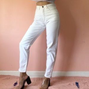 Vintage Guess White Zip Jeans